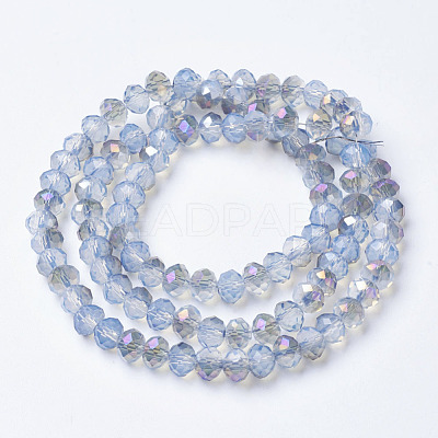 Electroplate Glass Beads Strands EGLA-A034-J4mm-F03-1