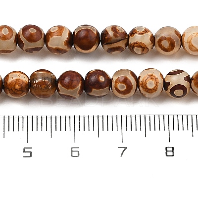 Natural Tibetan 3-Eye dZi Agate Beads Strands G-A240-A01-01-1