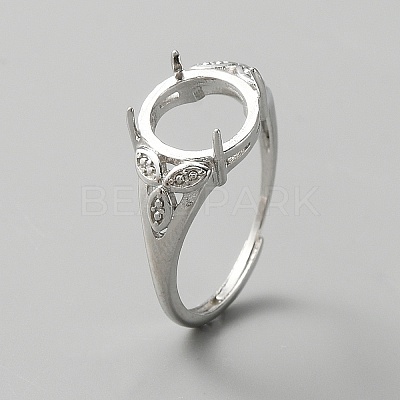 Adjustable Brass Solitaire Ring Settings FIND-WH0120-63B-1