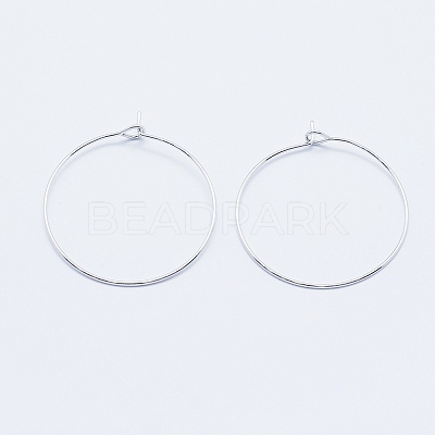 Long-Lasting Plated Brass Hoop Earrings Findings KK-K204-179P-NF-1