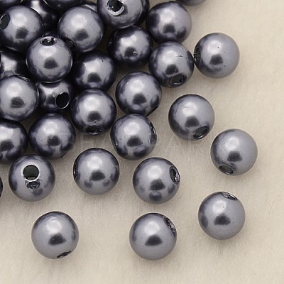 Imitation Pearl Acrylic Beads PL610-09-1