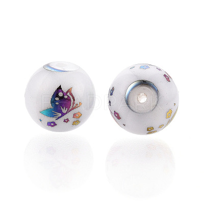 Electroplate Glass Beads X-EGLA-S178-12H-1
