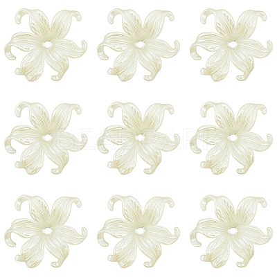 80Pcs Opaque Acrylic Bead Caps OACR-PA0001-21-1