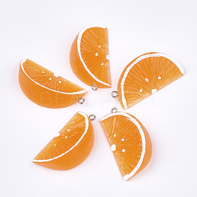 Resin Pendants X-RESI-T028-56B-1