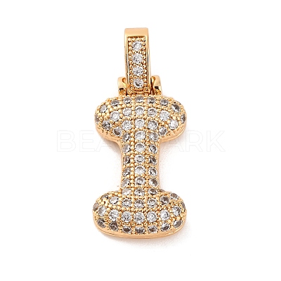 Brass Micro Pave Cubic Zirconia Pendants KK-C076-29I-G01-1