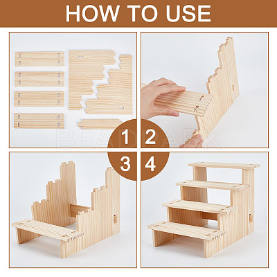 4-Tier Wood Model Toy Display Riser ODIS-WH0329-66B-1