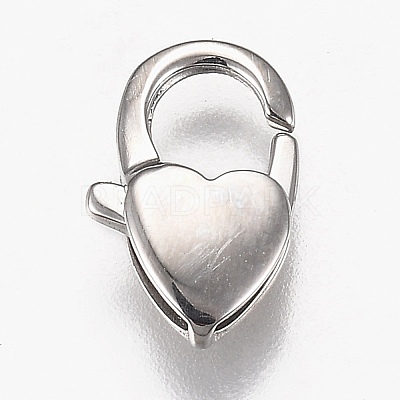 Tarnish Resistant Polished 316 Surgical Stainless Steel Lobster Claw Clasps STAS-Z013-08P-1