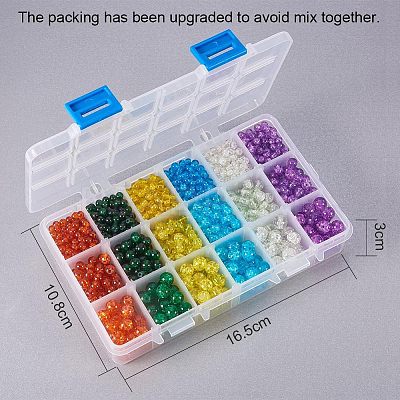 Spray Painted Crackle Glass Beads CCG-PH0002-04-1