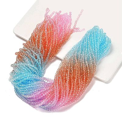 Transparent Painted Glass Beads Strands DGLA-A034-T3mm-A19-1