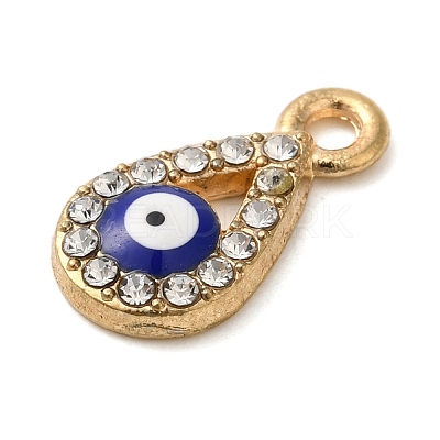 Alloy Enamel Rhinestone Glass Pendants X1-ENAM-U003-02G-09-1
