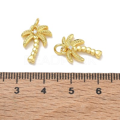 Brass Micro Pave Clear Cubic Zirconia Pendants KK-CBAD9DF-10G-1
