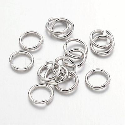 Platinum Plated Brass Round Open Jump Rings for Jewelry DIY X-JRC7mm-NF-1