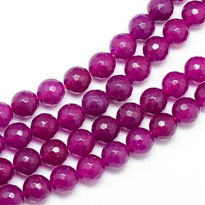 Natural White Jade Bead Strands G-R346-6mm-11-1