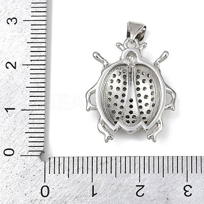 Brass Micro Pave Cubic Zirconia Pendants KK-A260-07B-P-1