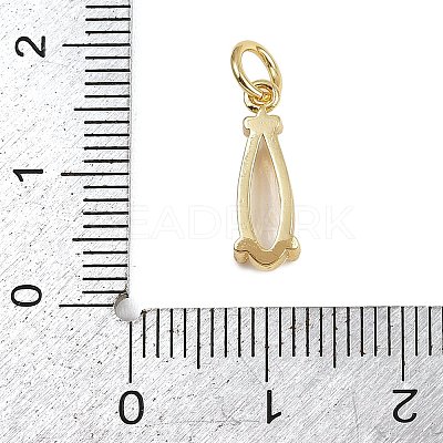 Brass Micro Pave Cubic Zirconia Pendants KK-C114-25G-1