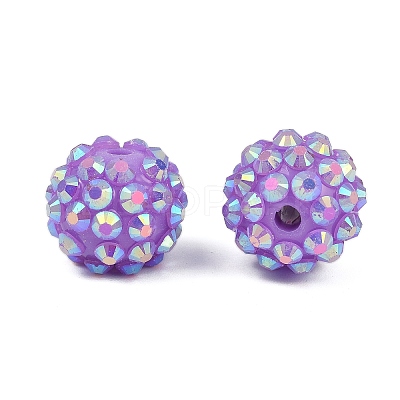 AB-Color Resin Rhinestone Beads RESI-S315-12x14-10-1