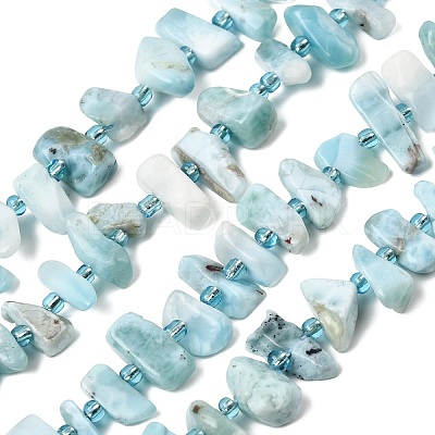 Natural Larimar Beads Strands G-L649-A08-01-1