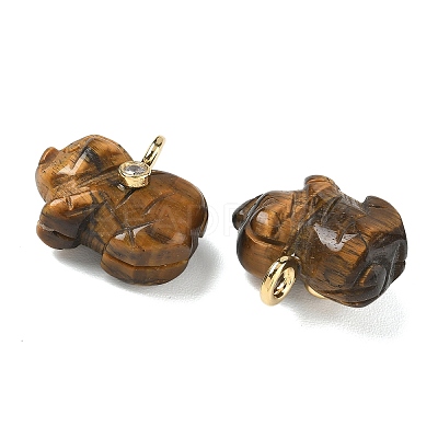 Natural Tiger Eye Carved Pendants GG-CBA105B-03I-G-1