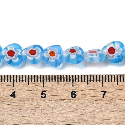 Handmade Millefiori Lampwork Beads Strands LAMP-G166-15G-1