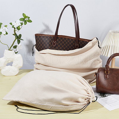 2Pcs 2 Colors Dustproof Faux Suede Packing Drawstring Bags TP-CL0001-01B-1