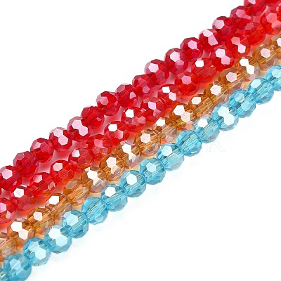 Electroplate Glass Bead Strands EGLA-R015-4mm-M-1