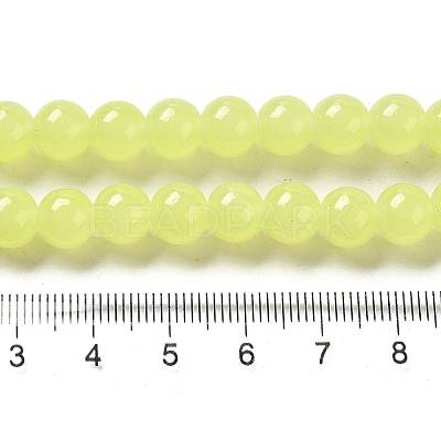 Imitation Jade Glass Beads Strands X-DGLA-S076-8mm-17-1