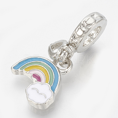 Alloy Enamel European Dangle Charms X-MPDL-Q209-085P-1