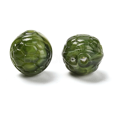 Two-tone Opaque Acrylic Beads OACR-G037-02G-1
