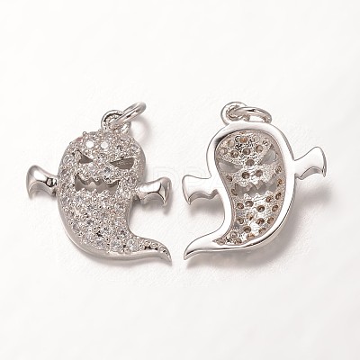 Halloween Brass Cubic Zirconia Pendants ZIRC-K026-02P-NR-1