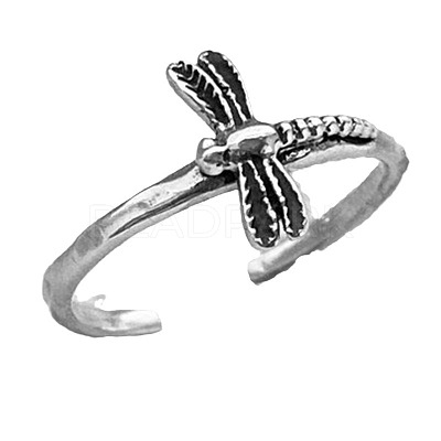 Dragonfly Brass Cuff Toe Rings for Women FS-WG18ABF-01-1