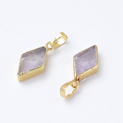 Natural Amethyst Pendants G-E564-05A-G-1