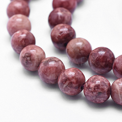 Natural Marble Beads Strands G-K211-6mm-D-1