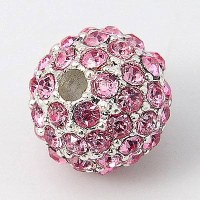 Alloy Rhinestone Beads RB-A034-10mm-A27S-1
