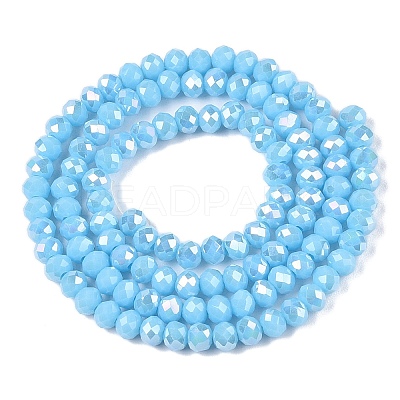 Electroplate Glass Beads Strands EGLA-A044-P3mm-B08-1