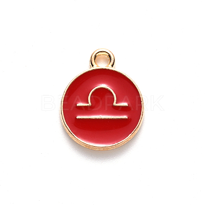 Alloy Enamel Pendants X-ENAM-S124-01A-07K-1