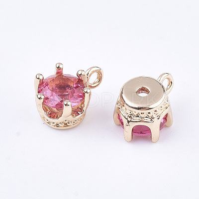 Transparent Glass Charms GLAA-T007-17D-1