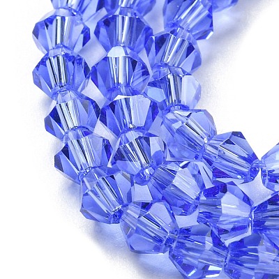 Transparent Electroplate Glass Beads Strands GLAA-F029-2mm-C07-1