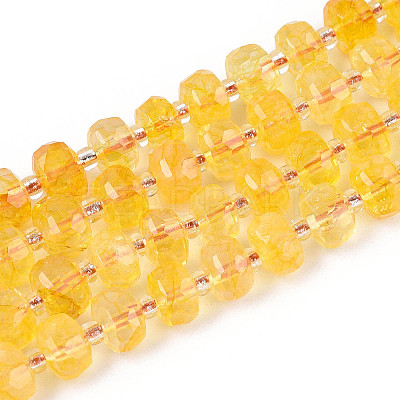 Heated Natural Citrine Beads Strands G-N327-08A-11-1