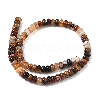 Natural Banded Agate Beads Strands G-F790-I01-01P-1