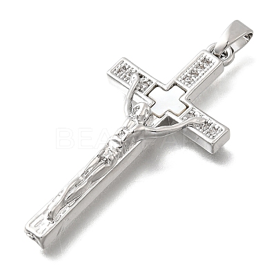Brass Micro Pave Cubic Zirconia Pendants KK-P336-33P-1