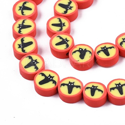 Handmade Polymer Clay Bead Strands X-CLAY-S096-036-1