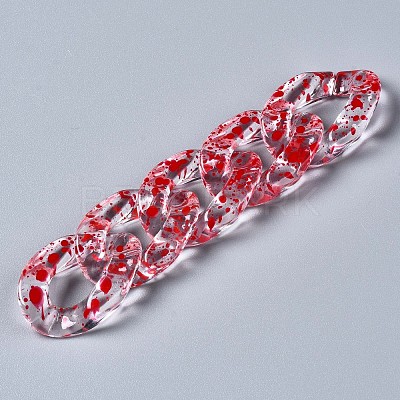 Transparent Spray Paint Acrylic Linking Rings X-TACR-Q276-001D-1