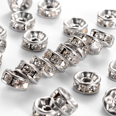 316 Surgical Stainless Steel Crystal Rhinestone Spacer Beads X-STAS-N032-04P-1