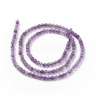 Natural Amethyst Beads Strands G-N0215-02-3mm-1