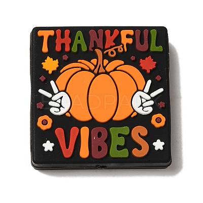 Thanksgiving Theme Silicone Beads SIL-S006-05B-1