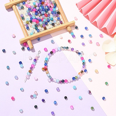 204Pcs 6 Colors Natural Agate Beads Strands G-YW0003-02-1