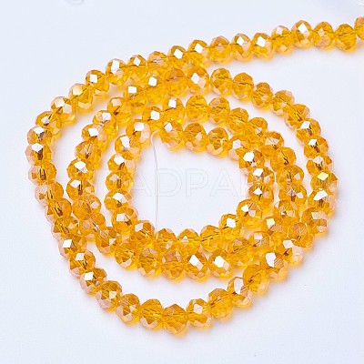 Electroplate Glass Beads Strands EGLA-A034-T3mm-B01-1