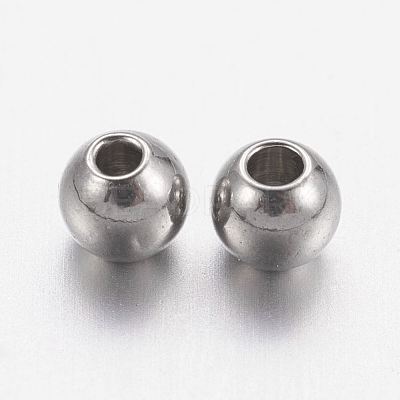 Tarnish Resistant Stainless Steel Beads X-STAS-R033-3mm-1