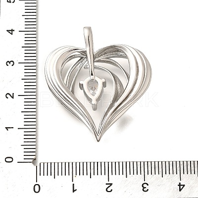 Brass Micro Pave Cubic Zirconia Pendants KK-B128-03P-1