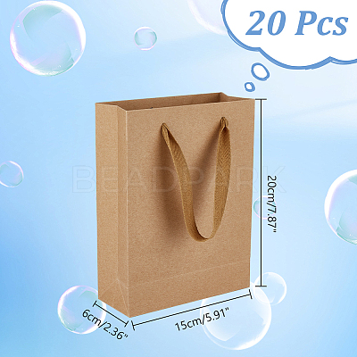Folding Paper Gift Bags with Handle ABAG-WH0045-21C-1